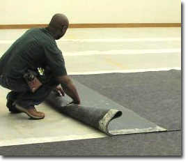 large volume carpet installation